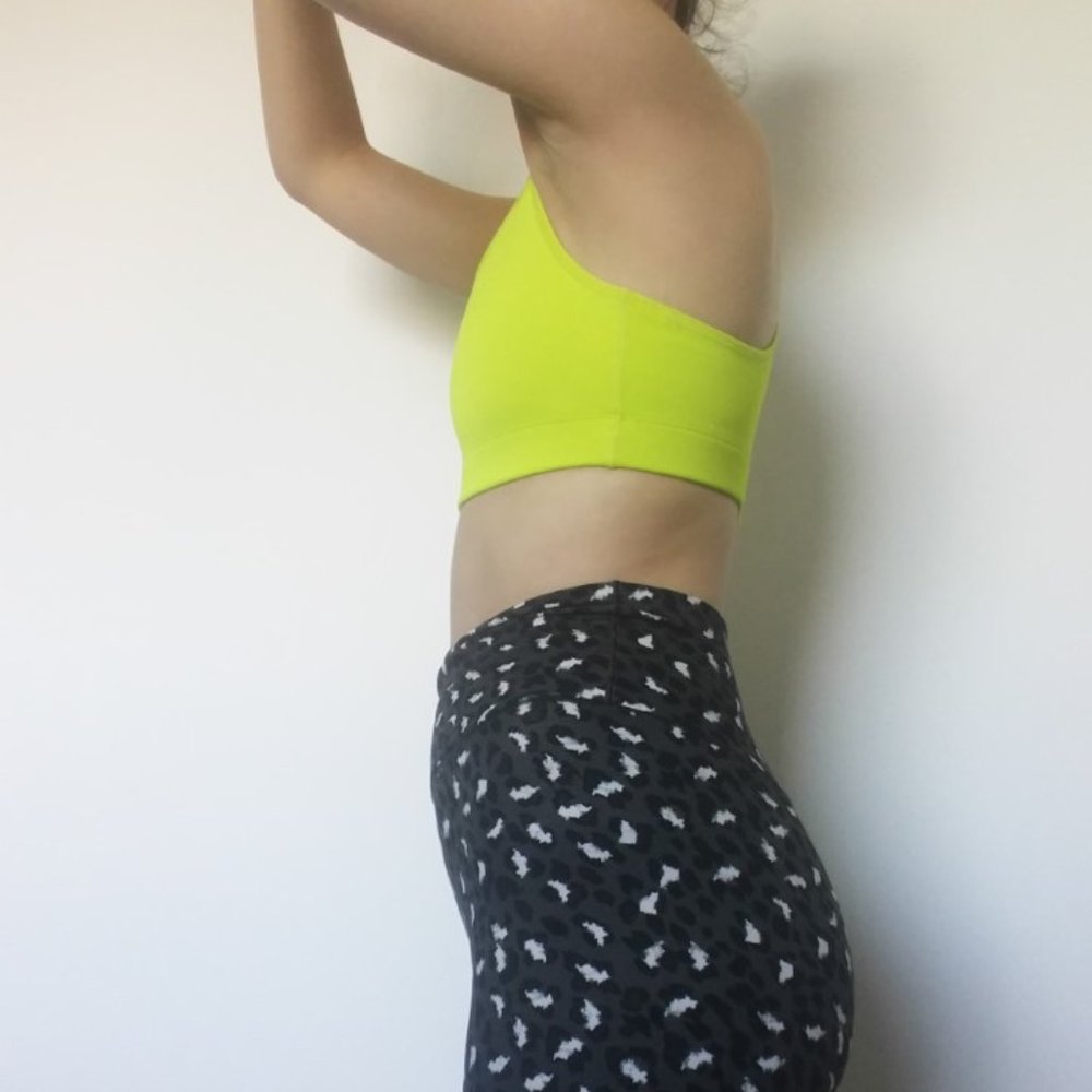 FREE w/$30 Purchase; Neon Green Racerback Sports Bra - Picture 4 of 6